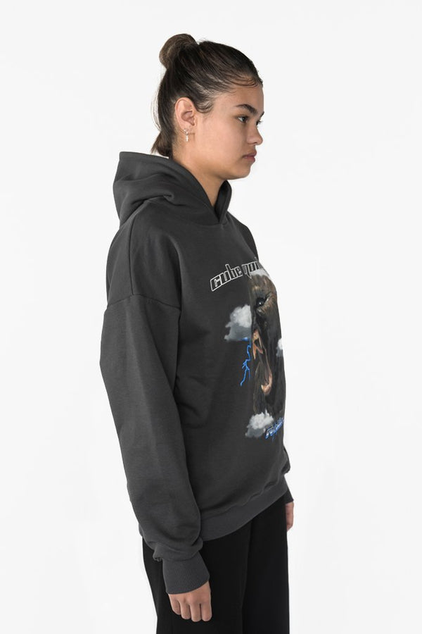 Oversized Hoodie Grey Cube Monkey Rolánn
