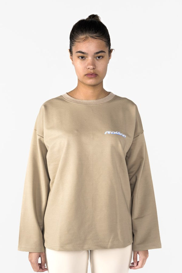 Long sleeve Oversized Beige Cube Monkey Rolánn
